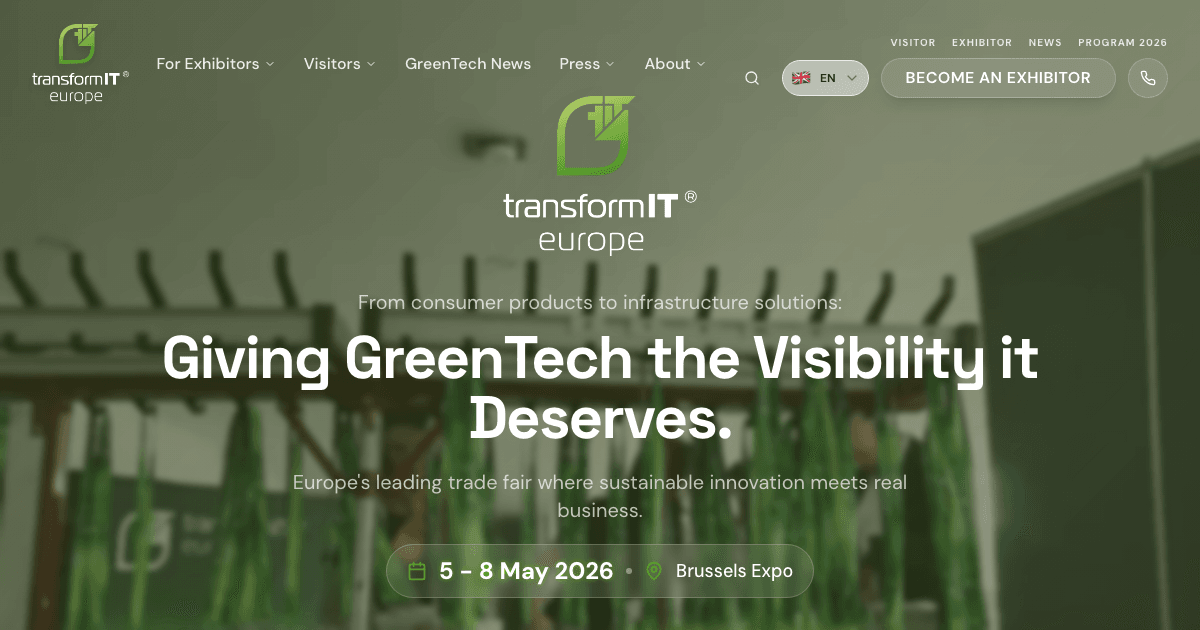 TransformIT Europe | GreenTech Trade Fair 2026 Brussels